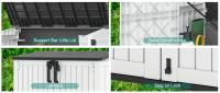 Caja De Almacenamiento De Resina Horizontal Exterior 35 Cubicos Gran Capacidad Para Bicicletas Y Herramientas Resistentes Al Clima - details 2