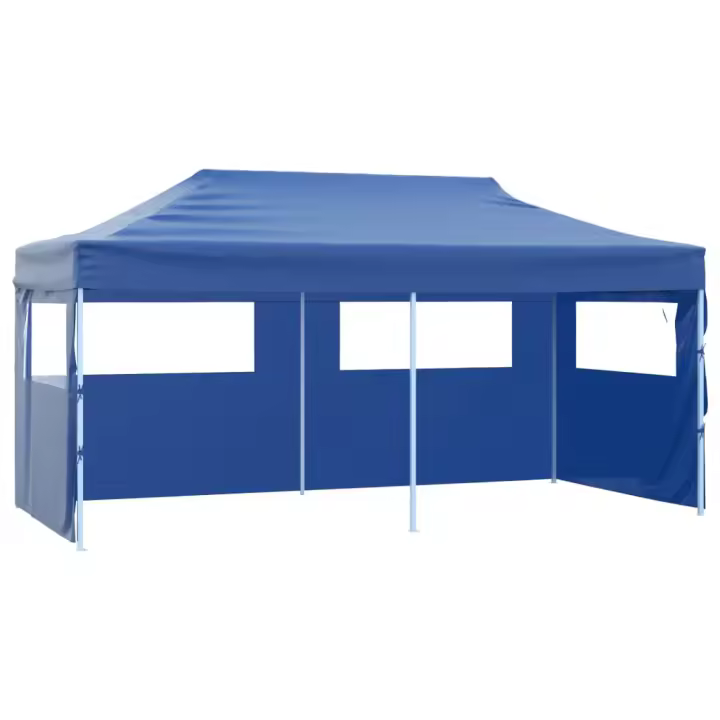 vidaXL Carpa Plegable Profesional con 4 Paredes Acero 3x6m Tienda Color Antracita,  Azul,  Blanco y mas - 1