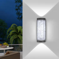 Lámpara De Pared Moderna Para Exteriores Luz De Puerta Impermeable Con Cristal Iluminación De Dormitorio Para Pasillo Jardín Decoración De Patio Luz LED Self-Contained No Dimmable - details 1