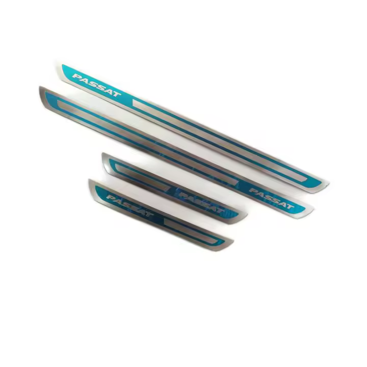 4PCS/Lot Placa De Entrada Ultrafina De Acero Inoxidable Para Volkswagen Passat B7 Cubierta De Pedal De Puerta Del Coche - 1