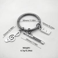 Llavero De Cifra Musical G Clef Con Letras a E J M Colgante De Flauta Llavero De Moda Para Regalo De Cumpleaños - details 0
