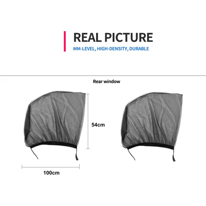 Enerfero Parasol de Coche Bebé, 2Pcs,Cortinas Lateral para Coche, Mosquitera para Coche, Doble Tejido para Máxima Protección contra Rayos UVA, Fácil instalación - 1