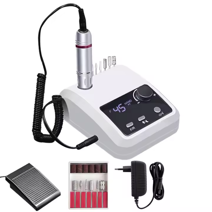Máquina De Uñas Eléctrica 45000RPM Taladro Profesional Para Pulir Y Modelar Uñas Máquina De Manicura Con Accesorios Incluidos - 1