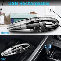 Potente Aspiradora de Mano Inalámbrica Portátil 120W 2200mAh con Función Húmedo y Seco Filtro HEPA Lavable y 5 Boquillas Recargables para Hogar, Mesa, Oficina, Coche，regalos para hombre - details 8
