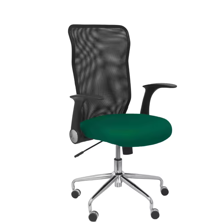 Piqueras Y Crespo Silla Minaya Ergonómica Respaldo Malla Negro Asiento Bali Verde Botella - 1