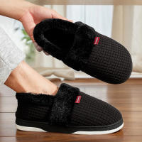 Zapatillas De Casa Para Mujer Invierno Antideslizantes Algodón Cálidas Plush Para Parejas Zapatos Internos Transpirables Talla Verdadera - details 30