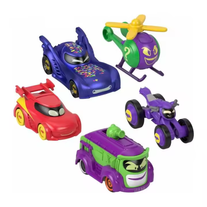 PACK 5 VEHÍCULOS BATWHEELS DC DE MATTEL - 1