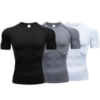 Camiseta De Compresión Para Hombre Running Quick Dry Camiseta De Fútbol Para Fitness Gimnasio Deportiva Transpirable Con Mangas Cortas - details 2