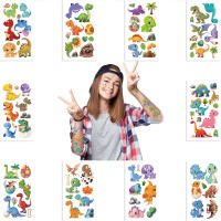 10PCS Tatuajes Temporales Para Niños Dinosaurio Cartoon Impermeables Etiquetas De Armadura De Tatuaje Divertidos Para Fiestas - details 12