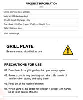 Barbacoa Portátil En Acero Inoxidable Con Malla De Asar Y Relleno Para Camping Y Exterior Grillete De Red Antideslizante Para Sopas Y Verduras - details 8