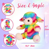 Muñeco De Peluche De 26cm Con Luz LED Y Arcoíris Para Niñas Animal De Peluche Con Luz Que Canta Y Se Puede Dormir Regalo Para Niñas - details 5