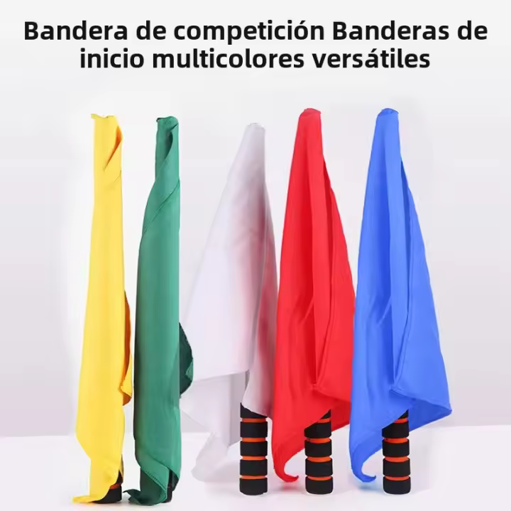 2pcs Bandera De Fútbol Y Dirección De Tráfico En Acero Inoxidable Mejorado Para Arbitros Y Patrullas Deporte Y Entrenamiento - 1