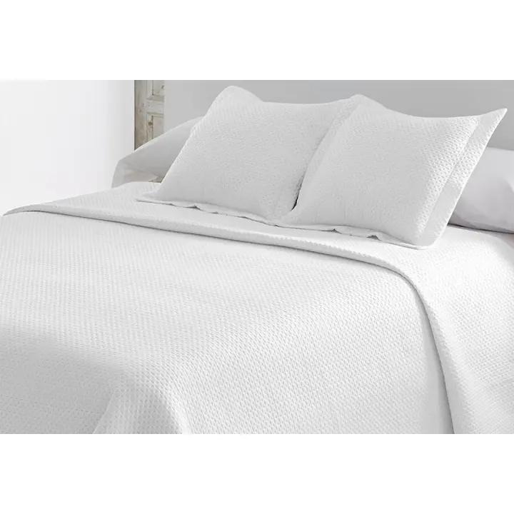 COLCHA LISA REVERSIBLE DN MODA HOGAR BLANCA - 1
