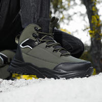 Botas De Piel De Peluche Para Hombre Botines De Invierno Impermeables Con Cubierta Hasta El Tobillo Suela De EVA Cómodas Para Exterior Y Casual - details 5