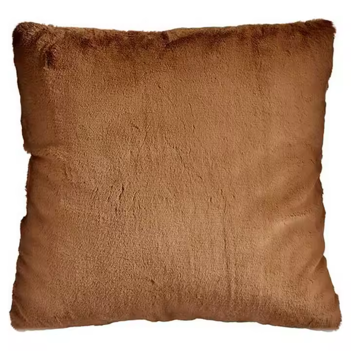 Cojín Con pelo Marrón Piel Sintética (60 x 2 x 60 cm) - 1