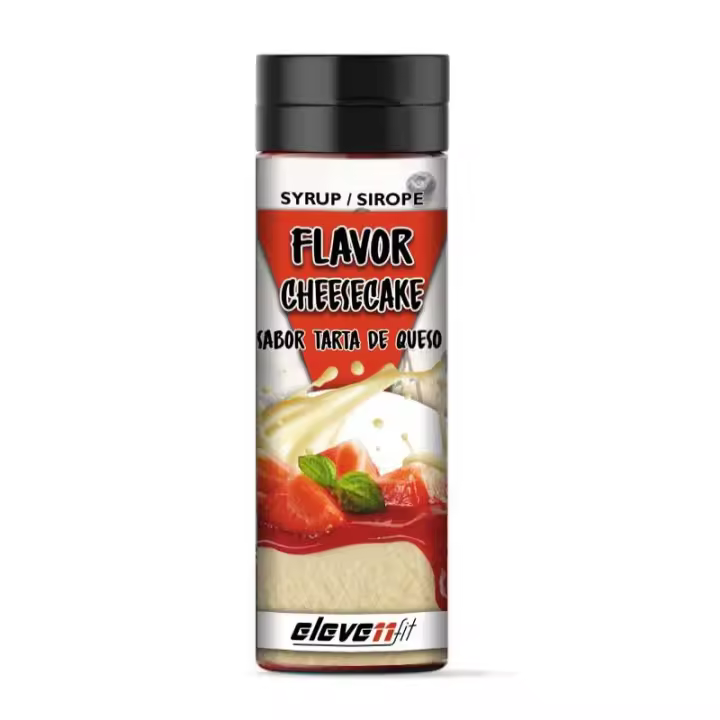 Eleven Fit Sirope 330MLSin Azúcar / 0% Calorías, Libre de Grasas / Ideal para Postres Deliciosos y Saludables / Envase Antigoteo / Sabor Tarta De Queso - 1
