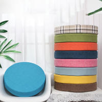 Cojín Redondo De Asiento 35Cm Alta Resilencia Para Silla De Comedor Cubierta Lavable Antideslizante De Lino Mecánico Filling De Memoria De Espuma - details 4