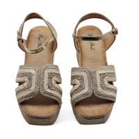 Calzados soraia, Sandalia de antelina y plataforma de yute, espardeñas de cuña, para mujer. - details 11