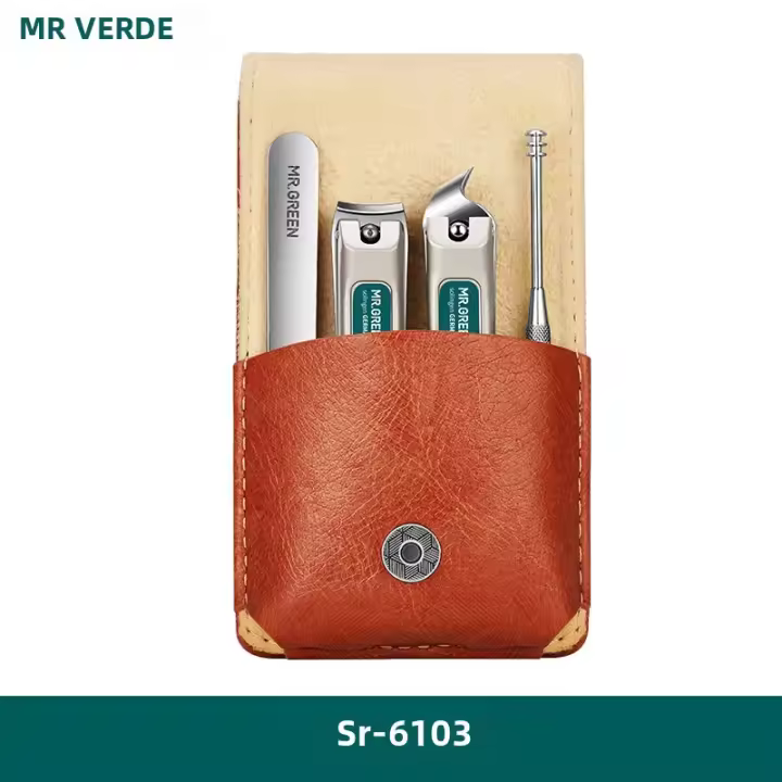 Set Portátil De Manicura Y Pedicura MR.GREEN Kit De Cuidado De Uñas Con Tijeras De Acero Inoxidable Caja De Aseo Para Viajes Regalo - 1