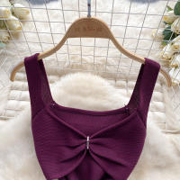 Vestido De Encaje Sin Hombros Para Mujer REALEFT Verano Elegante Sólido Ajustado Con Lazo Estilo Bodycon Para Fiesta - details 22