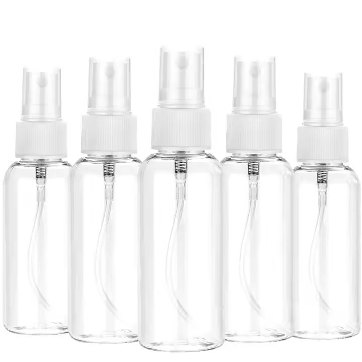 Botella De Rociador Portátil Recargable De PET Plástico Transparente 10ml 30ml 50ml 60ml 100ml Contenedor De Perfume Vacío Para Cosméticos Y Perfumes - 1