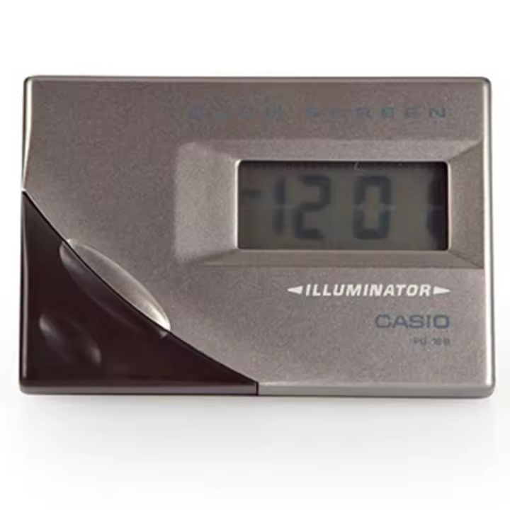 Casio Pq-18-b-8 Touch Screen Despertador Digital Para Unisex Color Gris - 1