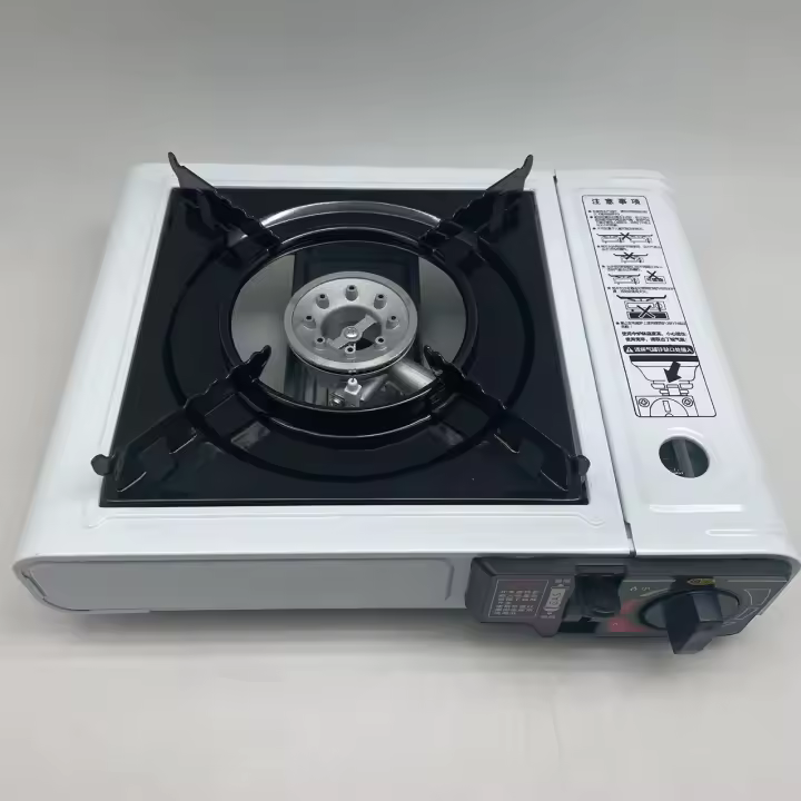 Blanco horno portátil para exteriores, con maleta，estufa de gas ajustable de 2900 W, estufa liviana, equipo de cocina para acampar, equipo de emergencia, perfecto para cocinar en campamentos, compatible con carrito o cilindro de gas. - 1