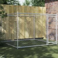 vidaXL Jaula de Perros con Puerta Perrera Caseta Corral Acero Galvanizado Gris Dimensiones 2 x 2 x 1.5 m,  4 x 2 x 1.5 m,  6 x 2 x 1.5 m y mas - details 1