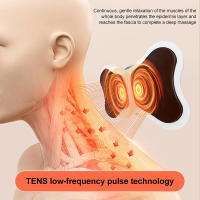 Masajeador De Cuello Mini Eléctrico Estimulador Muscular Almohadillas De Masaje Cervical Con Control Remoto Para Salud Del Cuerpo Y Espalda - details 1