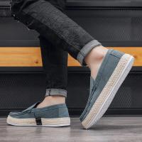 Zapatos Casuales Para Hombre Ligeros Y Transpirables Zapatillas De Caminar Antideslizantes Para Conducir Comodidad En Corduroy EVA Caña De Madera Material De Suela De Goma - details 9