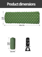Colchón Inflable Para Camping Matrícula De Viaje Con Bomba De Inflado Integrada Material De Nylon TPU Tapete De Picnic Para Acampar En Tienda De Campaña - details 5