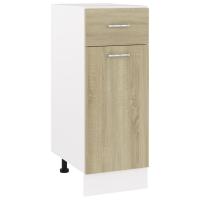 vidaXL Armario inferior cajón cocina “Lyon” madera de ingeniería en color Blanco/Roble artisan/Gris sonoma y más | almacenamiento funcional diseño moderno para baño dormitorio sala - details 6