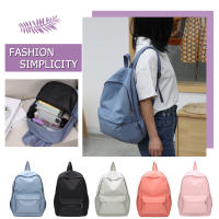 Mochila De Viaje Diario Para Mujer De Gran Capacidad En Color Sólido Con Cierre De Cremallera De Nylon Mochila Escolar Con Manijas Suaves Tamaño Grande 41x30x12cm - details 6