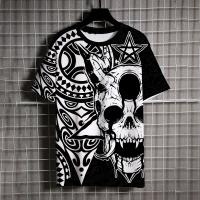 Camiseta Hombre 2024 Divertida Con Impresión 3D Estilo Oscuro Y Demonio Sobrio Camiseta Corta De Verano T-Shirt Personalizable Oversize - details 3