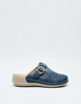 Vollsjo Zuecos De Madera De Cuero Genuino Para Mujer, Fabricados En La UE, Gamuza - Marrón Claro