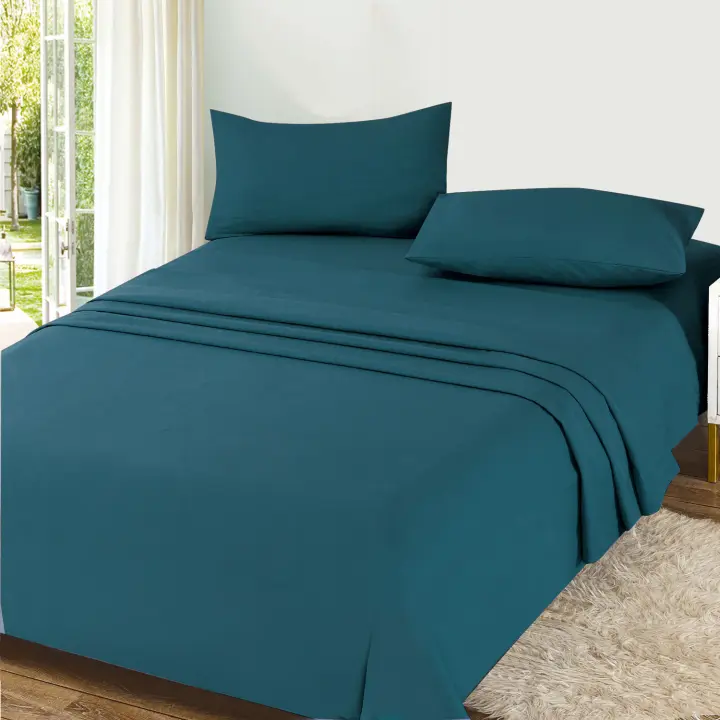 Textilwi - Juego de Sábanas  de 3 o 4 Piezas para Cama 90/105/135/150cm - Suave y Transpirable - Incluye Sábana Bajera Ajustable, Encimera y Fundas de Almohada - 1