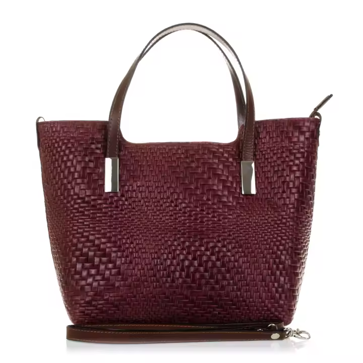 Firenze Artegiani. Filippa Bolso tote Mujer.Piel auténtica Gamuza Grabado Entrelazado . Made in Italy. Vera Pelle Italiana. - 1