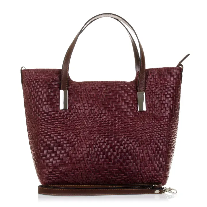 Firenze Artegiani. Filippa Bolso tote Mujer.Piel auténtica Gamuza Grabado Entrelazado . Made in Italy. Vera Pelle Italiana. - 1