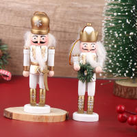 1PCS Nutcracker Puppet Soldier Pendant 6/12CM Miniatura Soldado De Navidad Decoración Para Escritorio Adorno De Hogar Figura De Madera - details 4