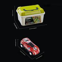 Juego De Modelos De Coche De Carreras Con Caja De Almacenamiento Vehículo De Inercia Avión De Retroceso Para Niños Juguetes Deslizantes Para Niños Regalo Para Niños - details 12