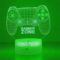 Lámpara De Noche GAMER 3D LED RGB Para Decoración De Habitación Y Gaming Iluminación Personalizada Para Niños Luz De Mesa Para Dormitorio - details 4