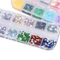 Set De 2400 Piezas De Rhinestones AB Jelly 2mm Resina Redonda Flatback Coloridos Para Decoración De Uñas DIY Art 3D - details 4