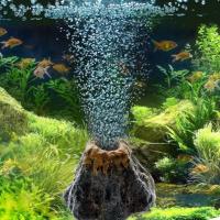 1PC Volcán De Acuario Piedra De Burbujas Para Decoración Y Oxígeno Bomba De Aire Tanque De Peces Adorno Forma De Volcán - details 5