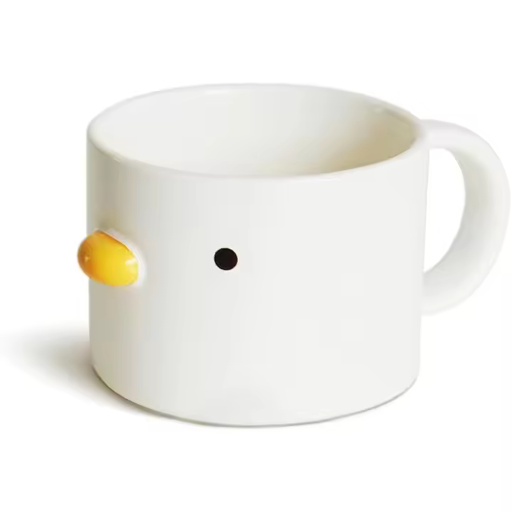 Taza de Café de Cerámica Hecha a Mano en Forma de Pato 210ml de Té Seguro para Cocinar y Comer - 1