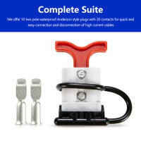 Cubierta De Polvo Para Conector Anderson 50 AMP Con Manija T Impermeable Grande Para Corriente En Vehículos De Batería De Litio - details 1