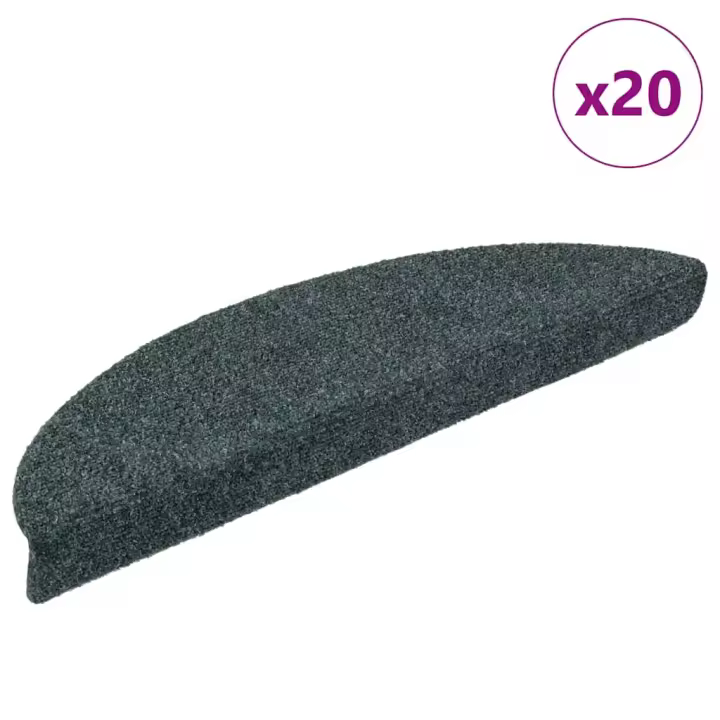 vidaXL Alfombrilla autoadhesiva escalera 20 uds verde 56x17x3 cm - 1
