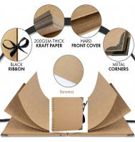 Álbum De Memoria DIY De 60 Páginas En Papel Kraft Para Proyectos De Arte Y Manualidades Perfecto Para Decoración - details 2