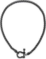 Collar de Cadena de Trigo de cola de Zorro de Maple inoxidable para hombre y Mujer, Con grilleta de Ancro de Tornillo y Cierres Náutico Marinero. - details 6