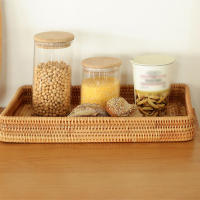 Cesta De Almacenamiento Tejida a Mano En Rotura Para Picnic Almohadilla De Pan Y Comida Caja De Frutas Y Pasteles Decoración De Escritorio En Casa Material De Bambú Ecológico - details 4