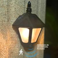 Lámpara De Pared Solar Tungsteno Exterior Impermeable Con Sensing De Movimiento Humano Para Decoración De Jardín De Villa Y Balcones - details 0